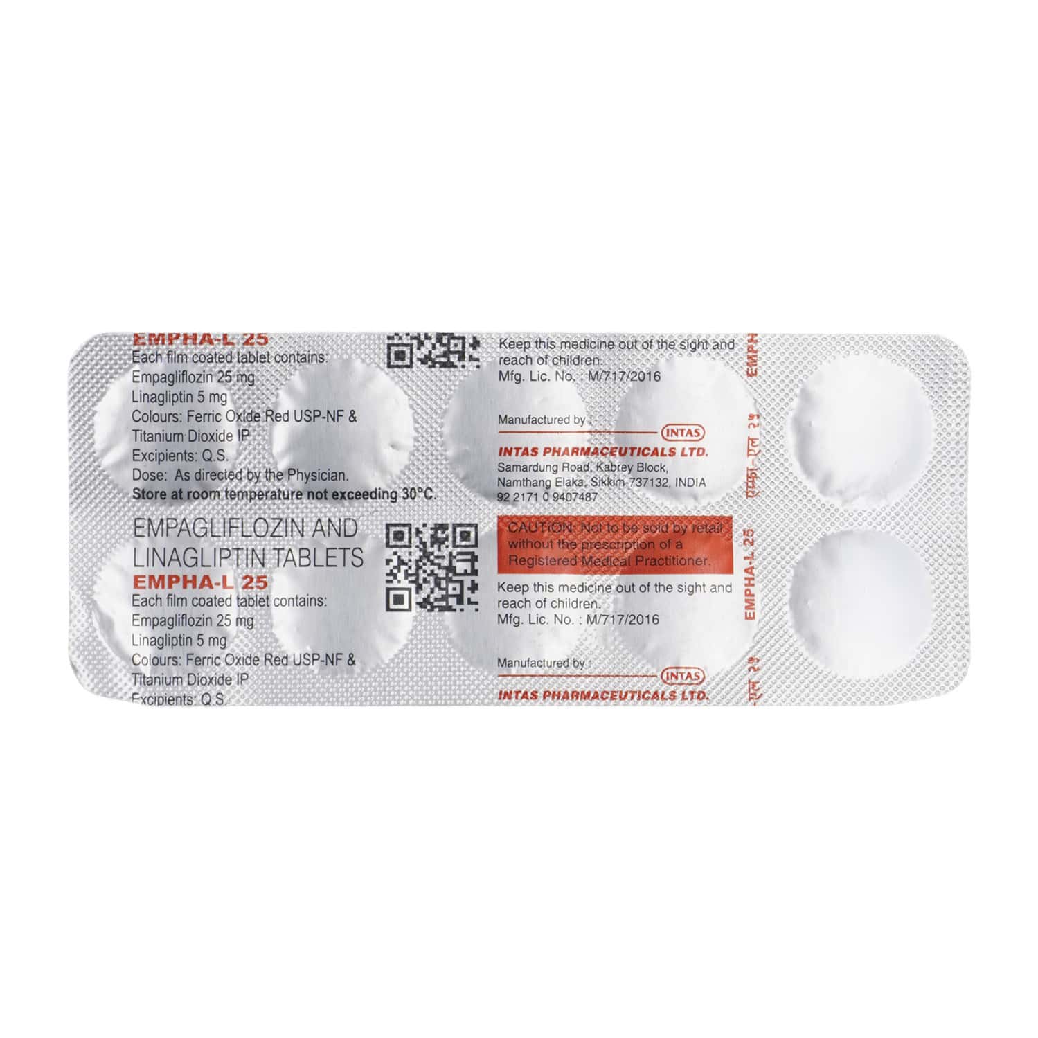 Empha L 25mg Strip Of 10 Tablets: Uses, Side Effects, Price & Dosage ...