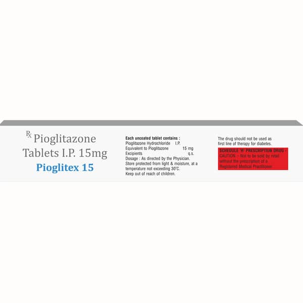 Pioglitex 15Mg Strip Of 10 Tablets