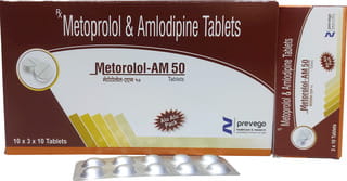 Metorolol Am 50Mg Strip Of 10 Tablets