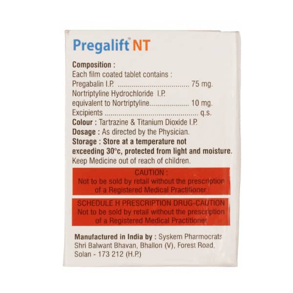 Pregalift Nt 75/10mg Strip Of 15 Tablets