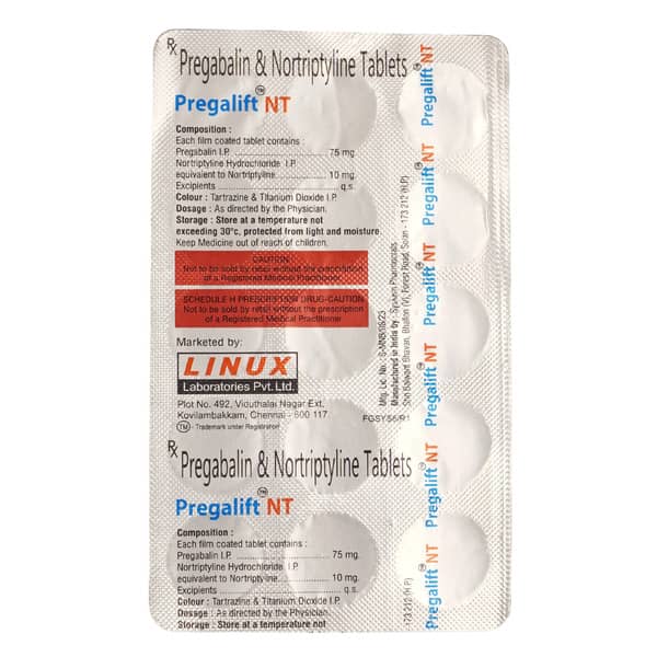 Pregalift Nt 75/10mg Strip Of 15 Tablets