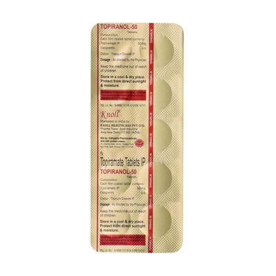 Topiranol 50 Mg Strip Of 10 Tablets