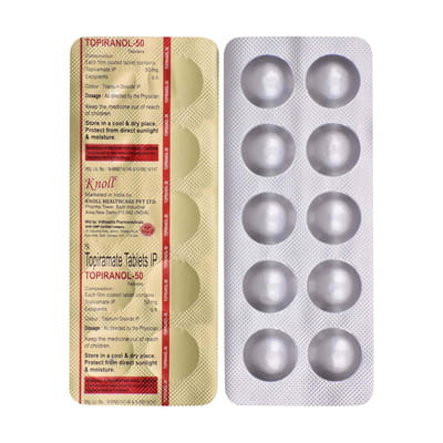 Topiranol 50 Mg Strip Of 10 Tablets