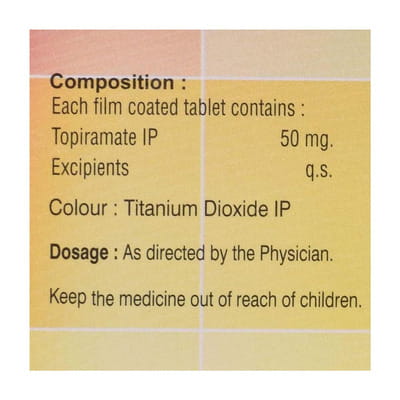 Topiranol 50 Mg Strip Of 10 Tablets