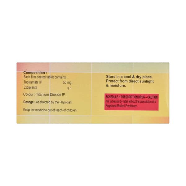 Topiranol 50 Mg Strip Of 10 Tablets