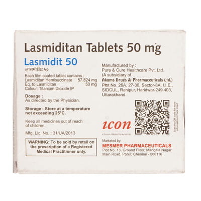 Lasmidit 50mg Strip Of 4 Tablets