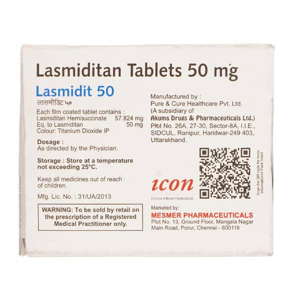 Lasmidit 50Mg Strip Of 4 Tablets
