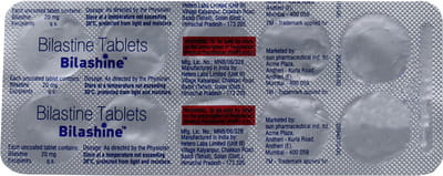 Bilashine 20mg Strip Of 10 Tablets