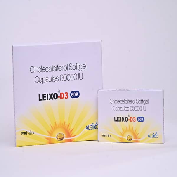 Leixo D3 60K Strip Of 8 Softgel Capsules