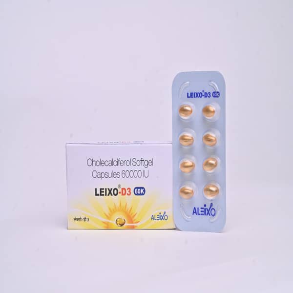 Leixo D3 60K Strip Of 8 Softgel Capsules
