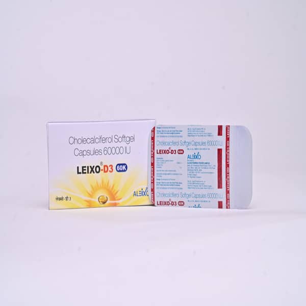 Leixo D3 60K Strip Of 8 Softgel Capsules