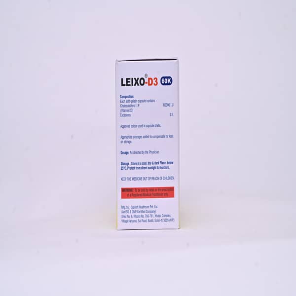 Leixo D3 60K Strip Of 8 Softgel Capsules