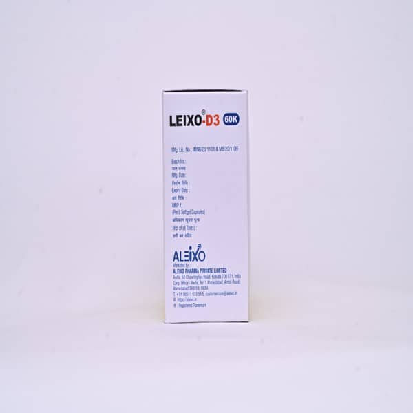 Leixo D3 60K Strip Of 8 Softgel Capsules