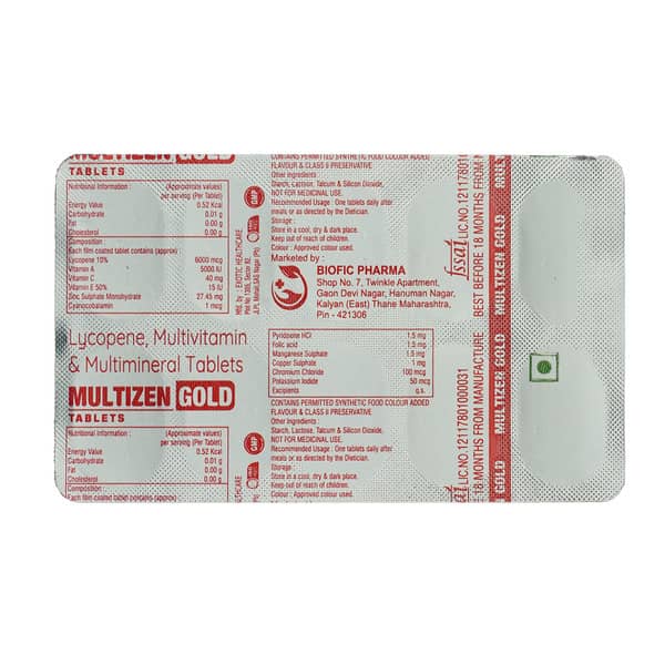 Multizen Gold Strip Of 10 Tablets