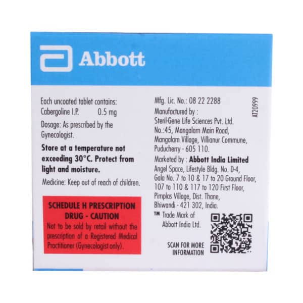 Cabernorm 0.5Mg Strip Of 4 Tablets