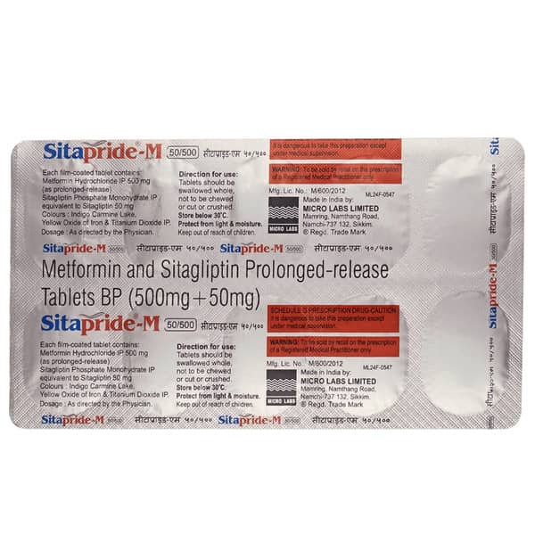Sitapride M 50/500mg Strip Of 10 Tablets