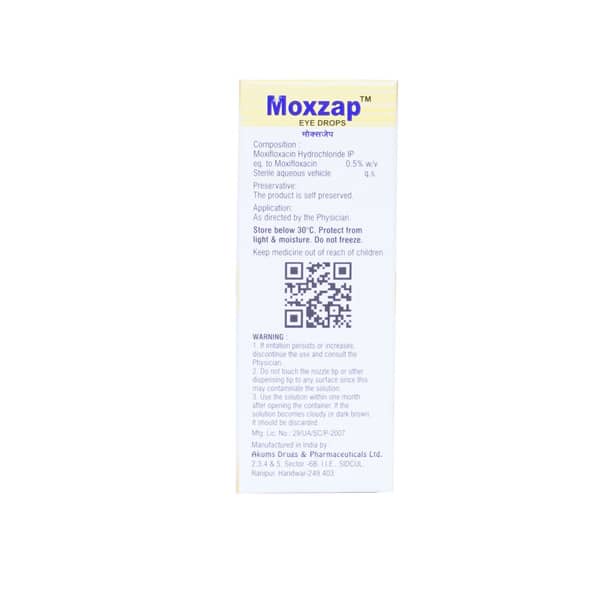 Moxzap Bottle Of 5ml Eye Drops