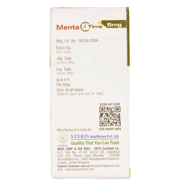 Menta Time 5mg Strip Of 10 Tablets