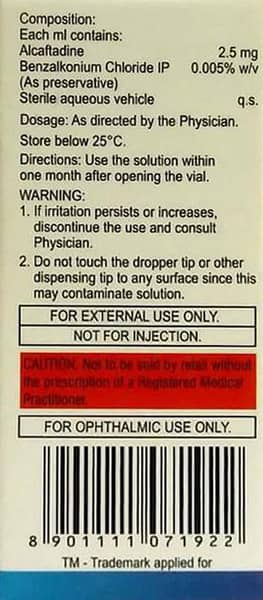 Cafta Bottle Of 5ml Eye Drops