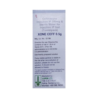 Xone Ceff 500 Mg Injection 1 No'S