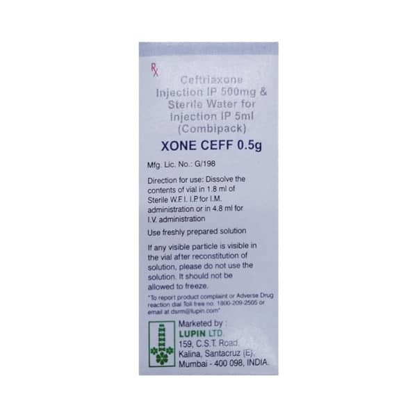 Xone Ceff 500 Mg Injection 1 No'S