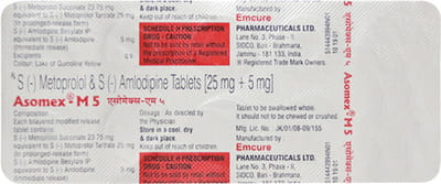 Asomex M 5mg Strip Of 10 Tablets