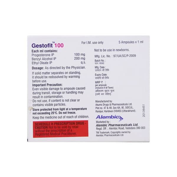 Gestofit 100mg Ampoule Of 1ml Injection