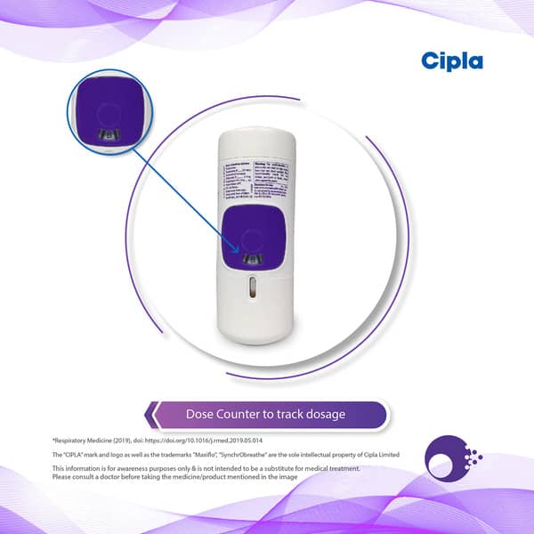 Maxiflo Synchrobreathe 250mcg Box Of 120 Metered Dose Inhaler 