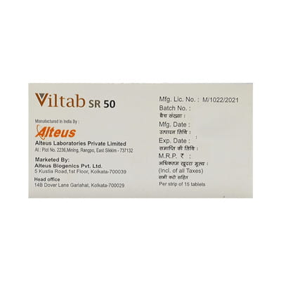 Viltab Sr 50 Strip Of 15 Tablets