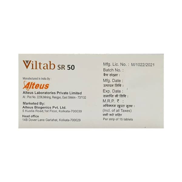 Viltab Sr 50 Strip Of 15 Tablets