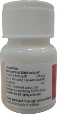 Thyroxinol 100mcg Bottle Of 120 Tablets