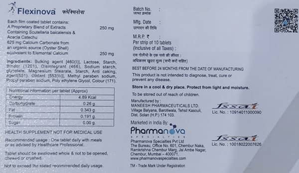 Flexinova Strip Of 10 Tablets