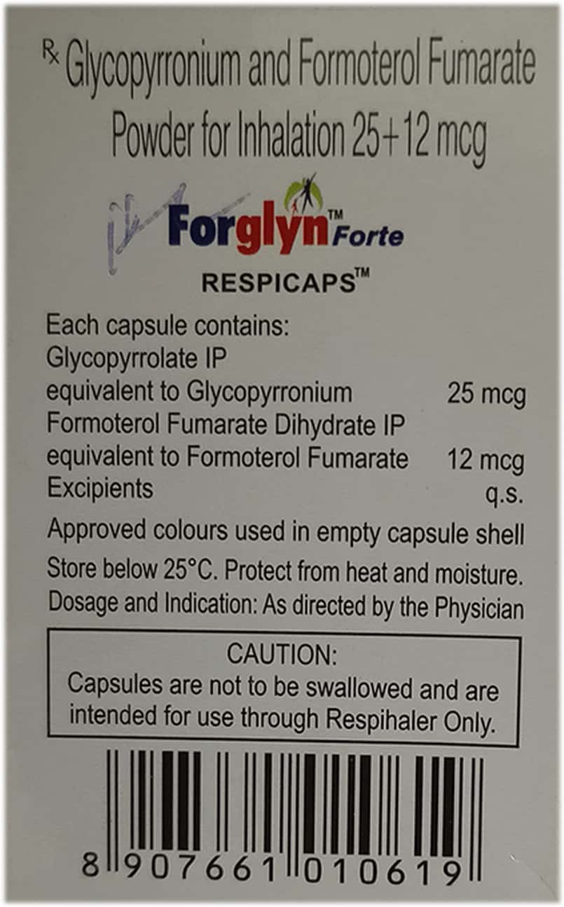 Forglin Forglyn Forte Box Of 30 Respicaps: Uses, Side Effects, Price & Dosage ...