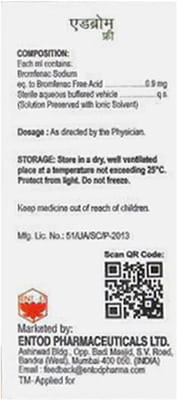 Adbrom Free Bottle Of 5ml Eye Drops