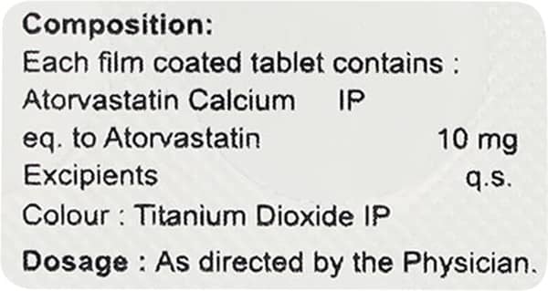 अटोर्टरुए 10एमजी की स्ट्रिप 15 टैबलेट्स