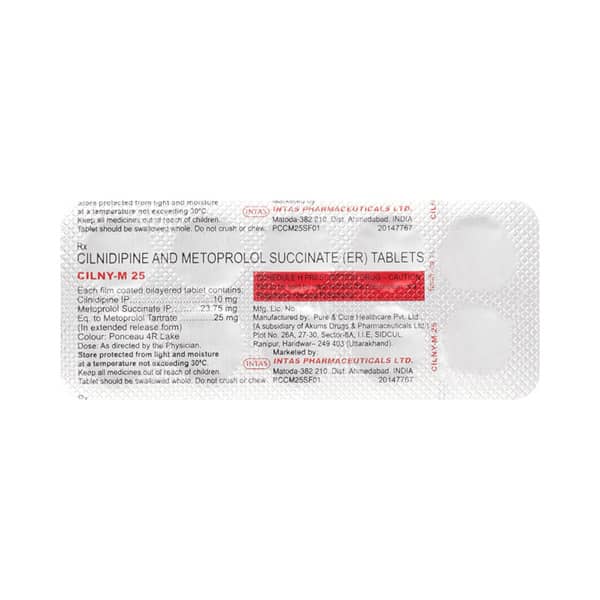 Cilny M 25mg Strip Of 10 Tablets