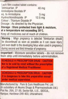 Telcure Amh Strip Of 15 Tablets