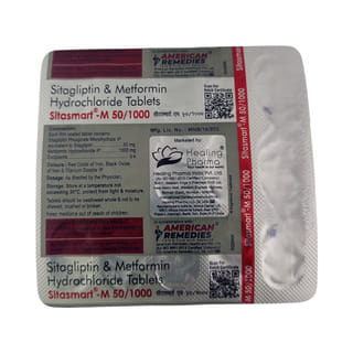 Sitasmart M 50/1000Mg Strip Of 15 Tablets