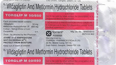 Torglip M 50/850mg Strip Of 10 Tablets