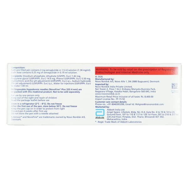 Extensior 0.25Mg Pre Filled Pen Of 1.5Ml Solution For Injection