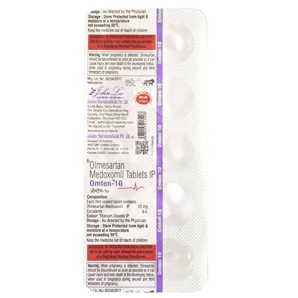 Omten 10Mg Strip Of 10 Tablets