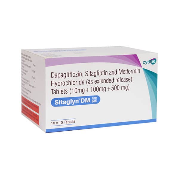 Sitaglyn Dm 100/500mg Strip Of 10 Tablets