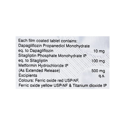 Sitaglyn Dm 100/500mg Strip Of 10 Tablets