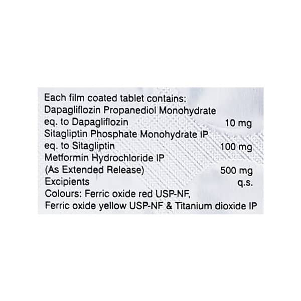 Sitaglyn Dm 100/500mg Strip Of 10 Tablets