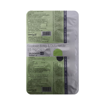 Sildohyp D 8mg Strip Of 10 Capsules
