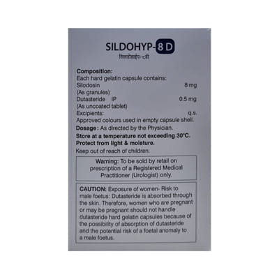 Sildohyp D 8mg Strip Of 10 Capsules