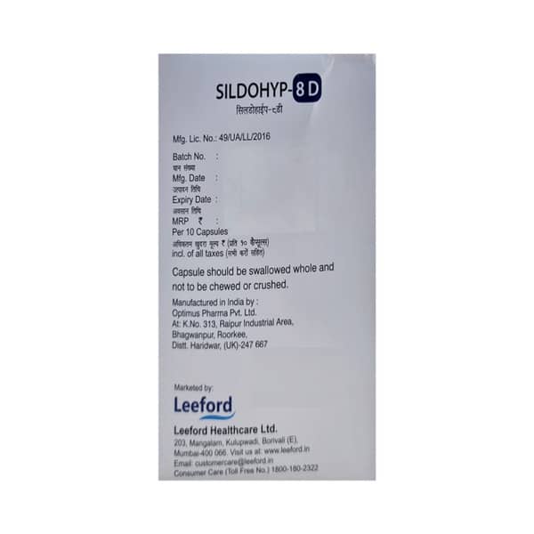 Sildohyp D 8Mg Strip Of 10 Capsules