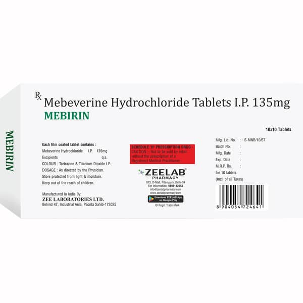 Mebirin 135Mg Strip Of 10 Tablets