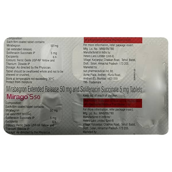 Mirago S 50mg Strip Of 10 Tablets