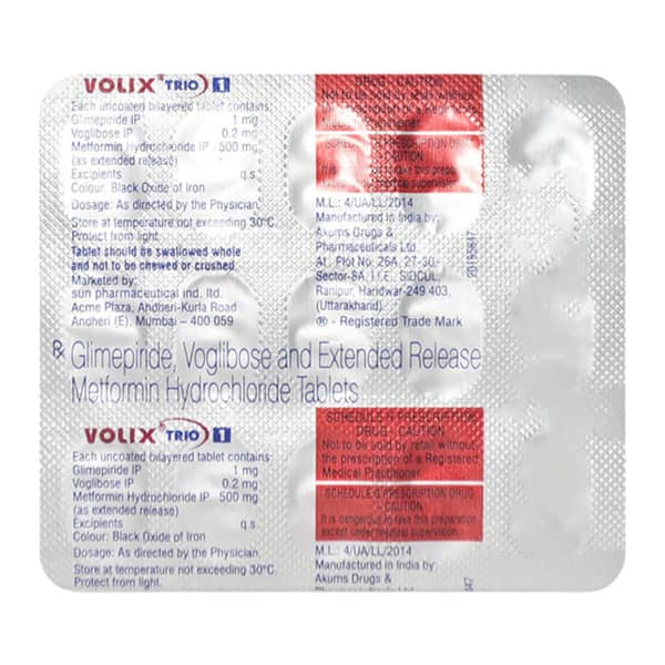 Volix Trio 1mg Strip Of 15 Tablets